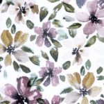 Witte french terry met bloemen