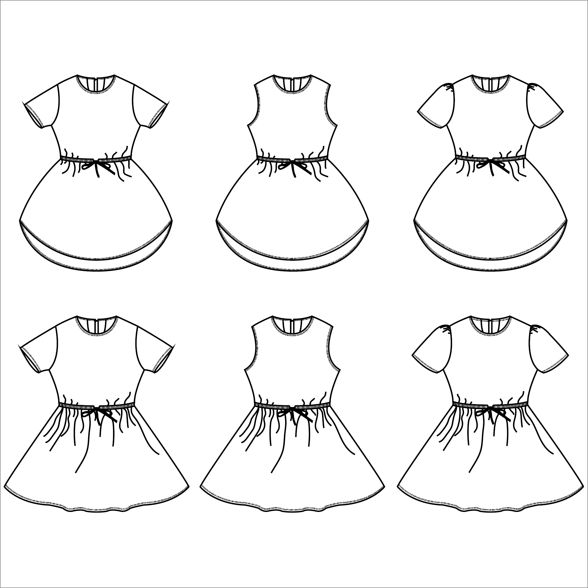 Patroon jurk maat 80 - 164 - 'Lotus' van Bel' Etoile