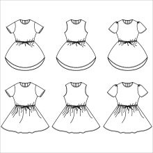 Patroon jurk maat 80 - 164 - 'Lotus' van Bel' Etoile