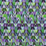 Linnen met geometrische print - paars/groen - Alta Moda