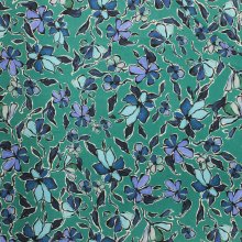 Linnen met bloemen - Groen - Alta Moda