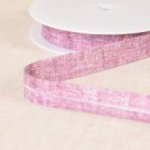 Biais - linnen look - katoen / polyester - 2 cm - paars