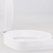 Biais - licht rekbare katoen 2 cm - wit