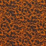 Katoen viscose zwart met cirkelmotief