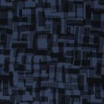 Blauwe french terry met zwart geometrisch patroon - Sandro