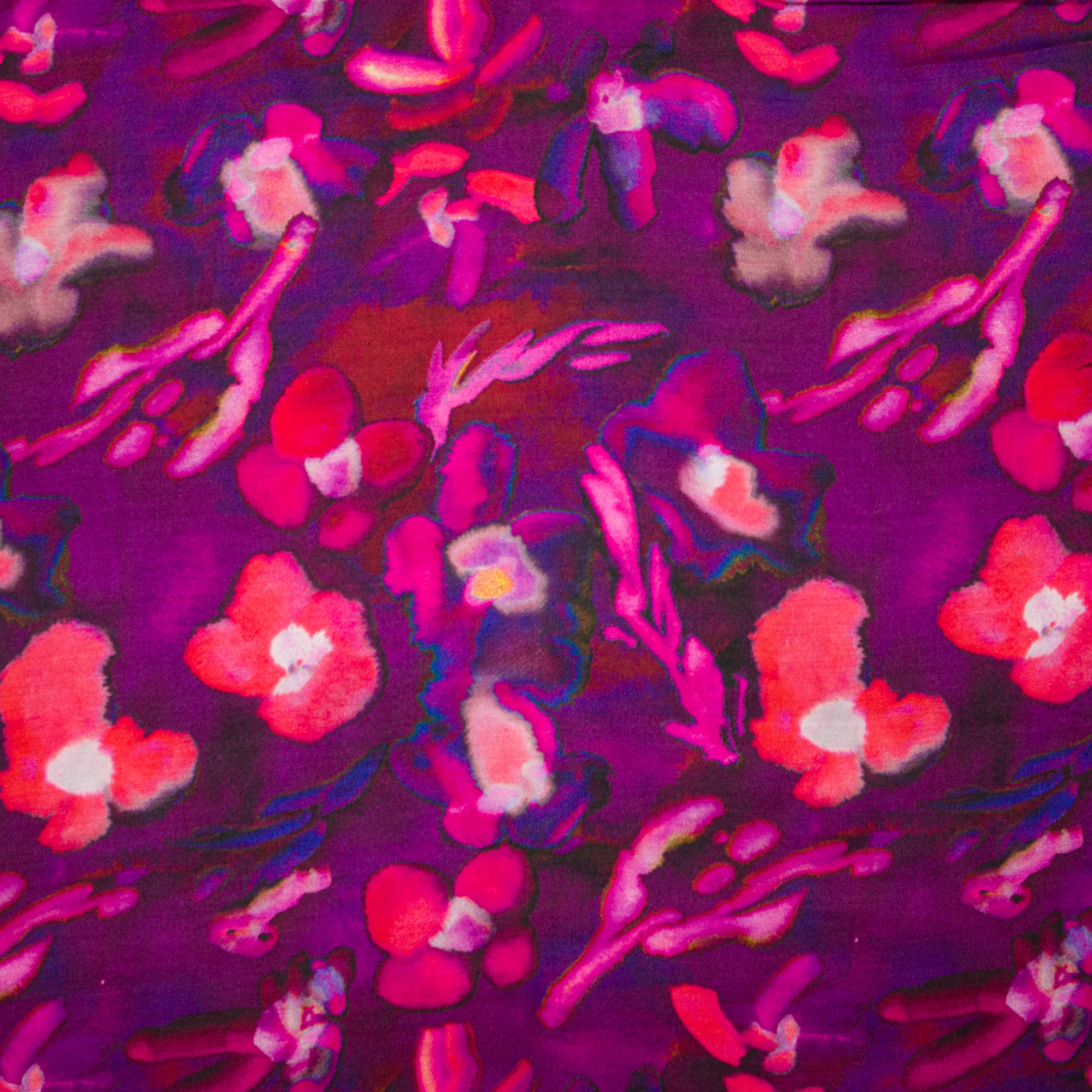 Viscose satijn paars / roze