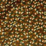 Groene ribfluweel met bloemen - Poppy