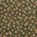 Viscose zwart met bolletjes en bloemetjes