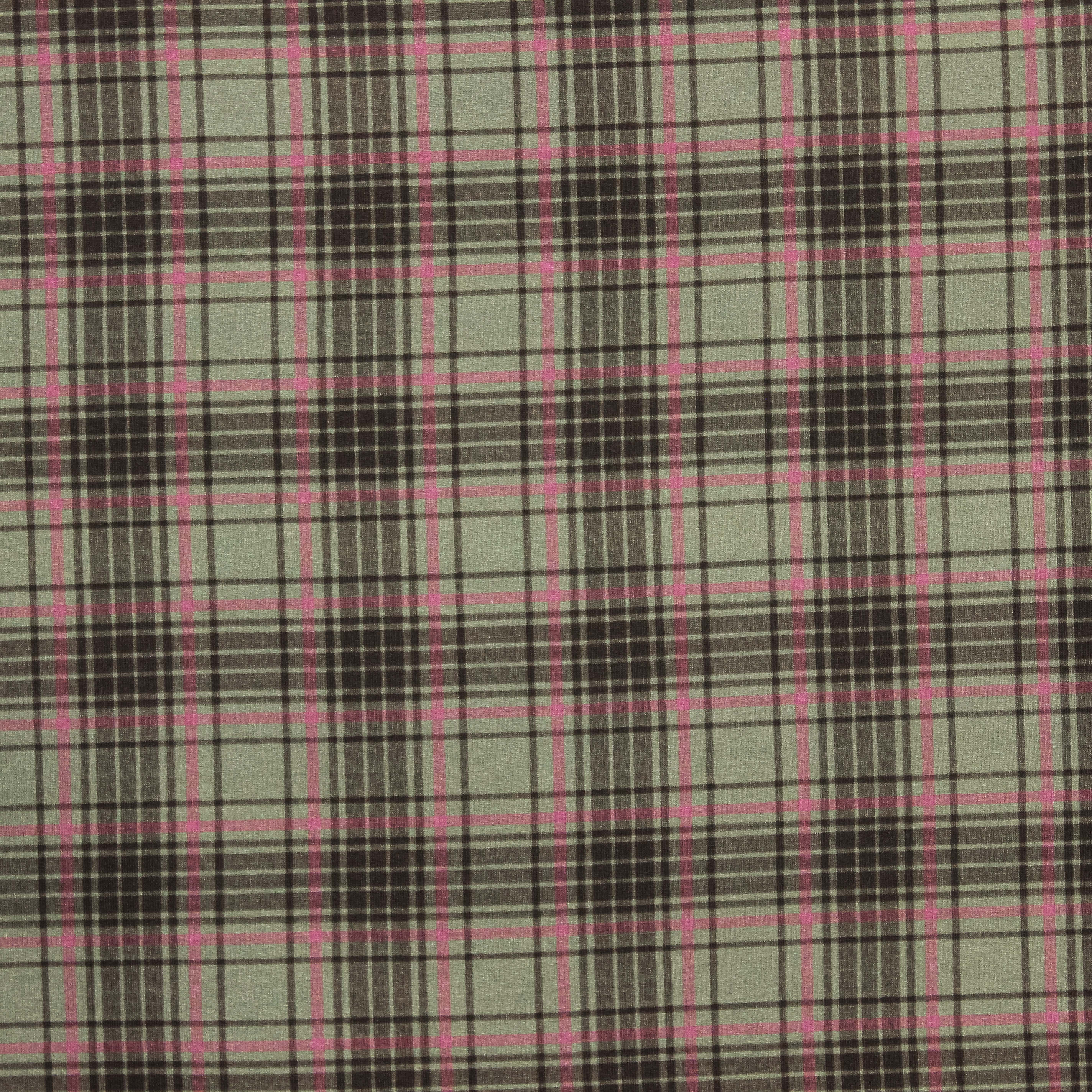 French terry met ruitjes in roze en zwart - La Maison Victor