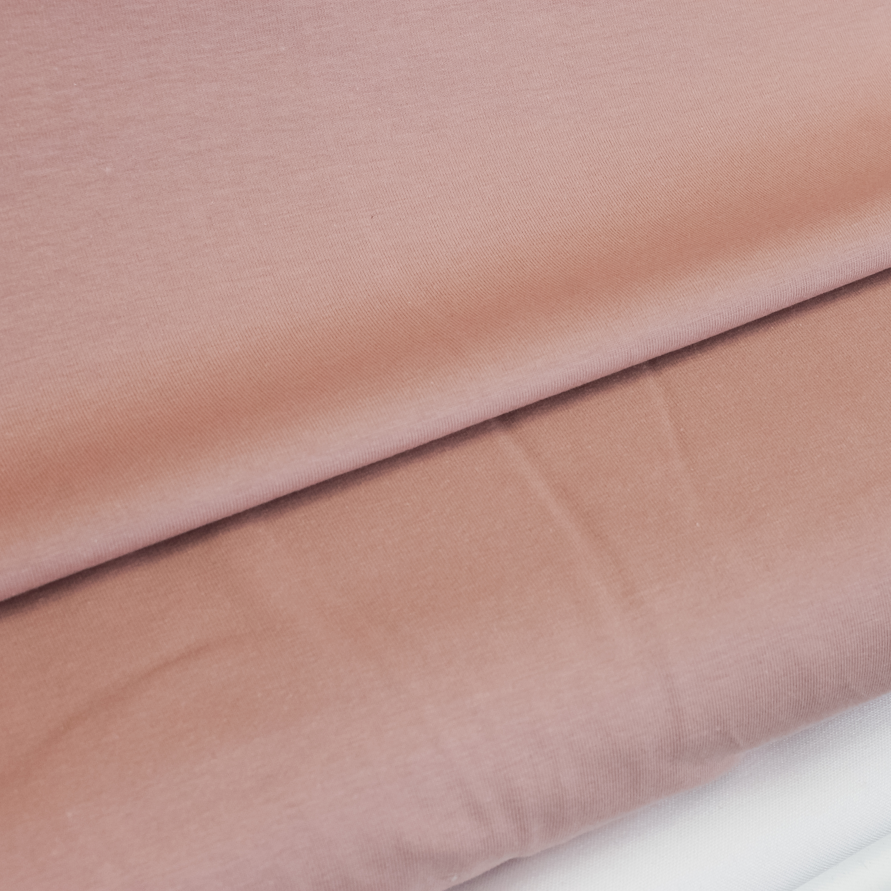 Roze tricot met zeer licht gebrushte achterkant - La Maison Victor