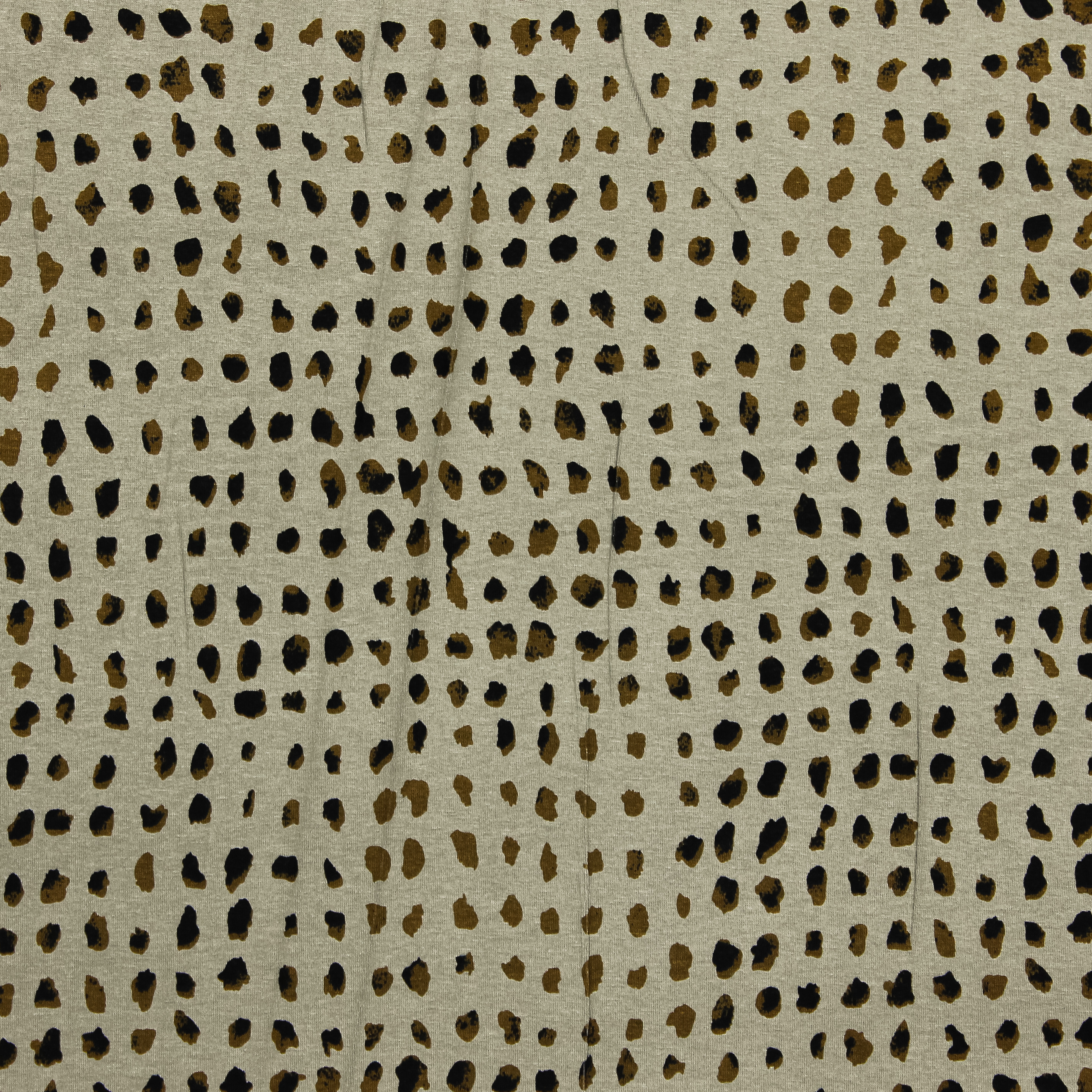 Viscose tricot groen met zwart/bruine vlekken - My Image