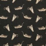 Viscose zwart met luipaarden- Burda