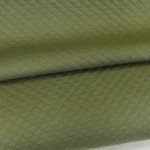 Gestepte katoen tricot - Army / Kaki groen