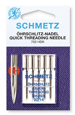 Snelle inrijg naalden 'Quick Threading Needle' - 705 HDK- 90/14 - 5 stuks - Schmetz