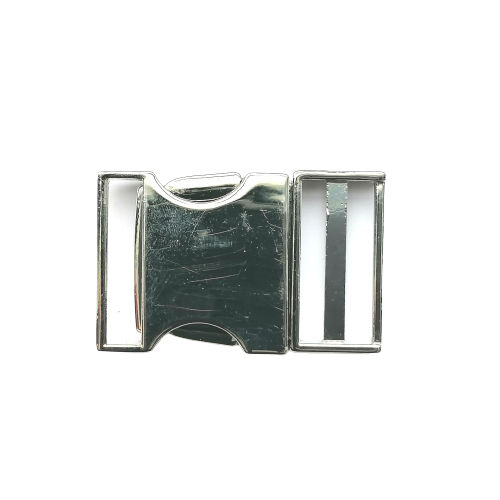 Klikgesp metaal - zilver - 45 x 28 mm
