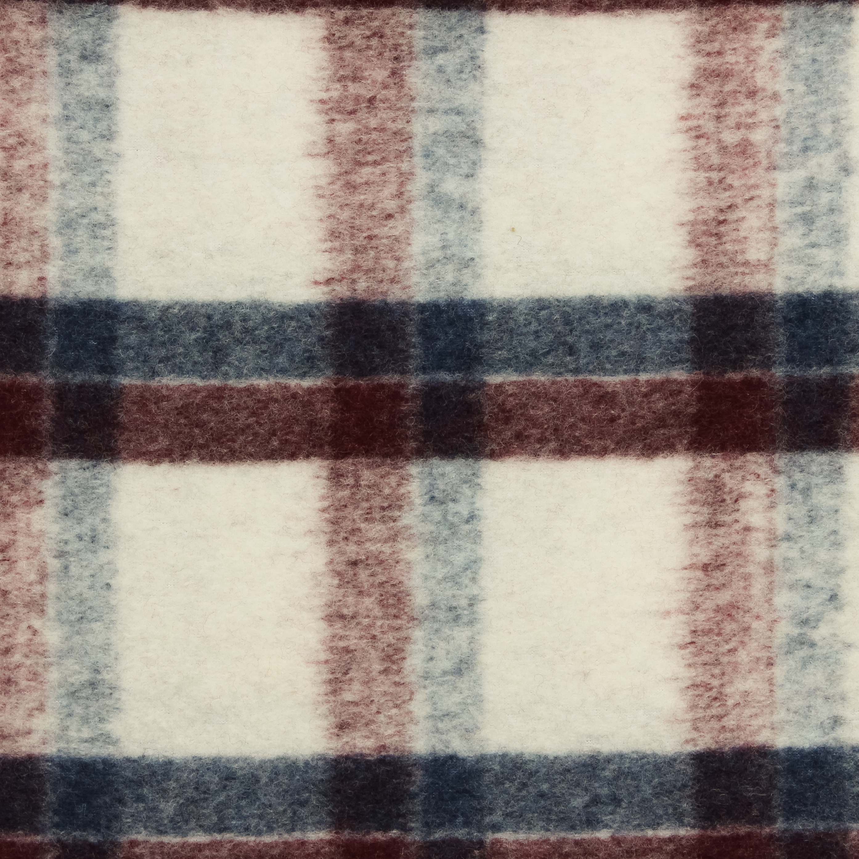 Wolmengeling ruiten wit / blauw / bordeaux