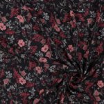Viscose blauw met bloemen - Poppy