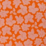 Oranje french terry met bloemen 'Balance by Cherry Picking'