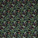 Zwarte tricot met bladeren 'Nora'