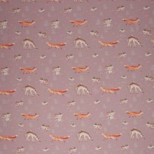 Oudroze wafelstof met dieren - Maja HW22/23