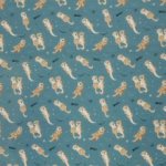 Tricot blauw met otters 'Splish Splash' by Mrs Mint Design