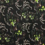 Donkere viscose met abstract bloemenmotief