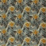 Tricot grijs met tijgerhoofden en planten