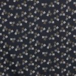 Viscose tricot donker blauw met vierkanten