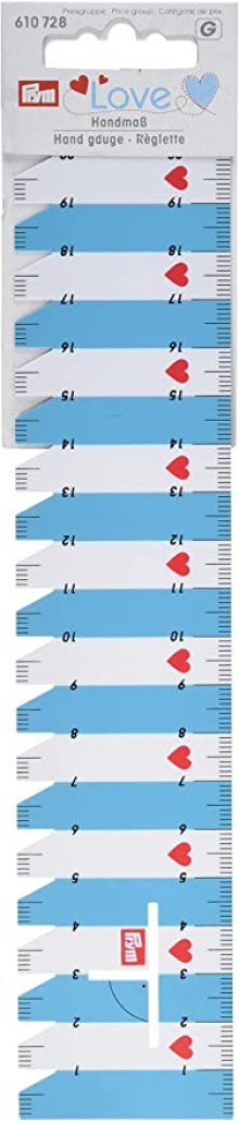 Handmeetlat, blauw/ wit, 21cm - Prym Love
