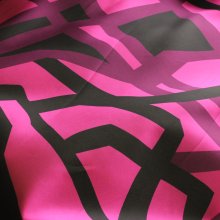 Polyester zijde mikado fuchsia - Lorré