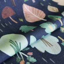 Viscose blauw met bomen - Katia