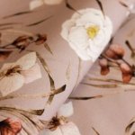 Softshell roze met bloemen