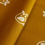 Katoen tricot oker met olifanten