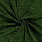 Sweaterstof zwart met neon groene print