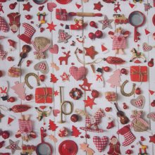 Canvas houtachtergrond met kerstdecoratie