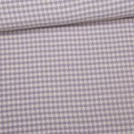 Chanelstof katoenmengeling lila / wit pied de poule motief - Burda