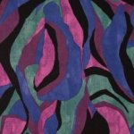 Viscose tricot met multicolor motief