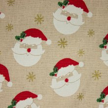 Canvas beige met kerstmannen