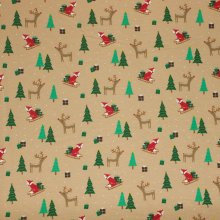 Gebrusht sweater beige met dieren kerst print