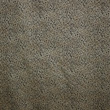 Katoen bruin met abstract glinsterende beige print