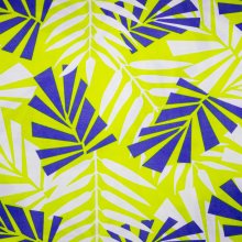 Polo tricot lime met abstracte bladeren - Katia