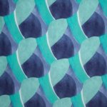 Viscose crêpe met blauwe print - Alta Moda