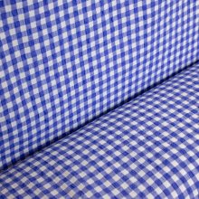 seersucker geruit blauw - Fibre Mood