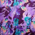 Viscose paars met abstract motief - Marylène Madou