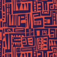 Tricot roos met abstracte print 'Funky' by Bienvenido Corolido