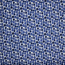 Viscose crêpe met blauwe stippen