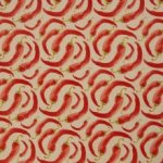 Canvas beige met rode pepers