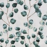 Canvas met waterafstotende coat wit met print