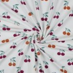 Tricot gebroken wit met kersen en glitter - Poppy