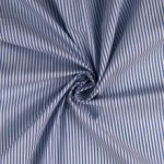 Katoen blauw met strepen